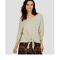 Suéter feminino pequeno com amarração frontal Style &amp; Co, cinza, tamanho pequeno médio
