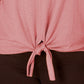 Suéter feminino pequeno com amarração frontal, estilo &amp; co, rosa, tamanho pequeno