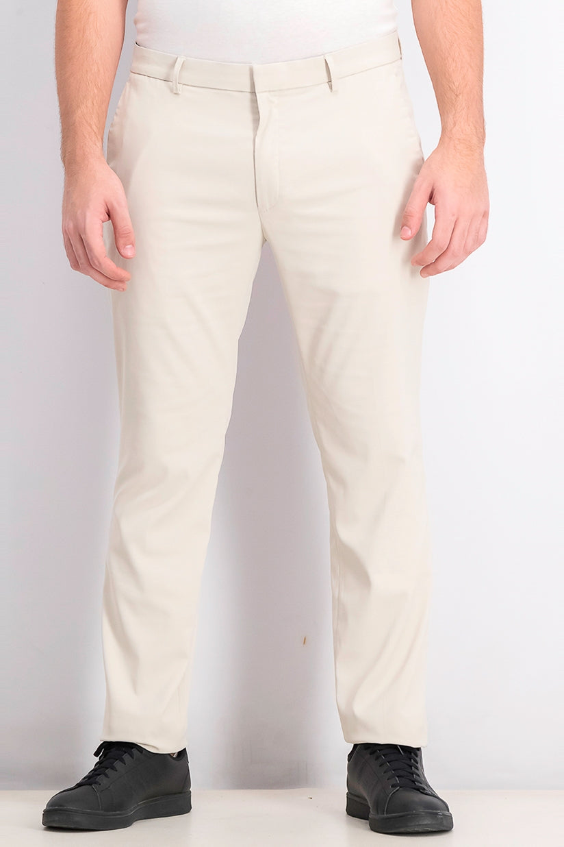 Calça elástica Alfatech Classic-Fit masculina Alfani, branca, tamanho 36x32