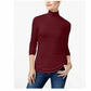 Blusa de gola alta feminina Maison Jules, vinho, tamanho pequeno