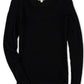 Suéter feminino Maison Jules com gola redonda, preto, tamanho 2, extra grande