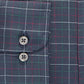Camisa social masculina Club Room Classic/Regular Fit em sarja elástica multicolorida Tattersall, azul, tamanho 32-33