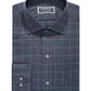 Camisa social masculina Club Room Regular Fit Stretch Twill Multi Tattersall Azul Tamanho 34X35