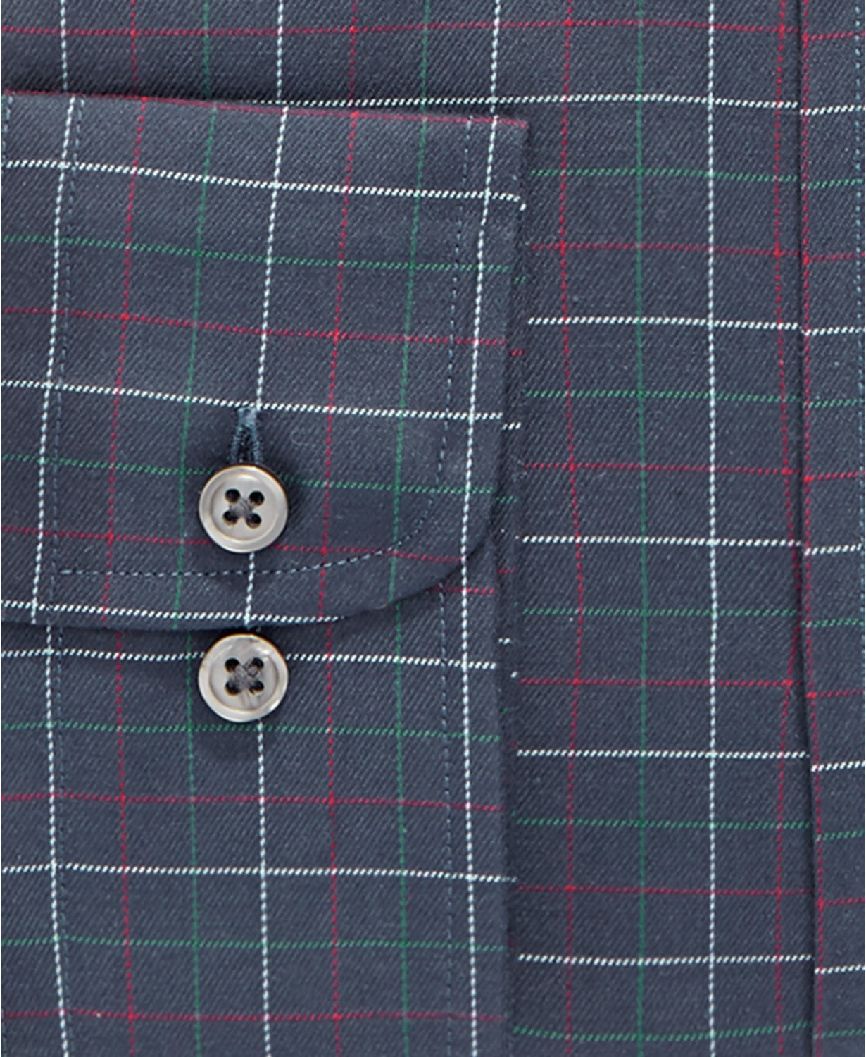 Camisa social masculina Club Room Regular Fit Stretch Twill Multi Tattersall Azul Tamanho 34X35
