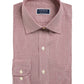 Camisa social masculina Club Room Regular/Classic Fit em sarja elástica Puppytooth vermelha tamanho 16,5x32-33