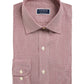 Camisa social masculina Club Room Regular/Classic Fit Twill Stretch Puppytooth vermelha tamanho 36X37