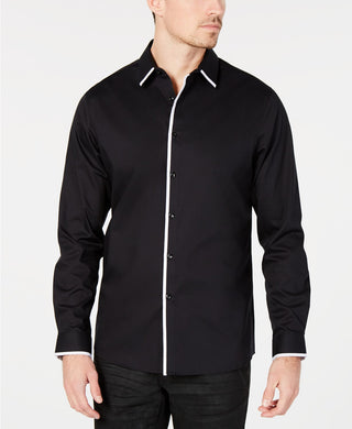 Camisa Victor Masculina INC International Concepts Preta Tamanho Extra Grande