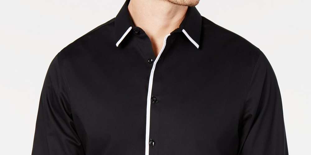 Camisa Victor Masculina INC International Concepts Preta Tamanho Extra Grande