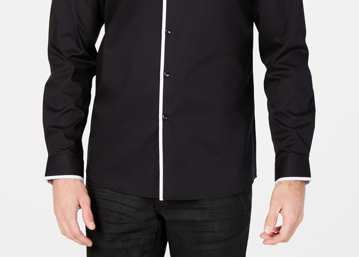 Camisa Victor Masculina INC International Concepts Preta Tamanho Extra Grande