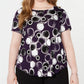 Camiseta feminina estampada Alfani com anel de lapidação tamanho grande