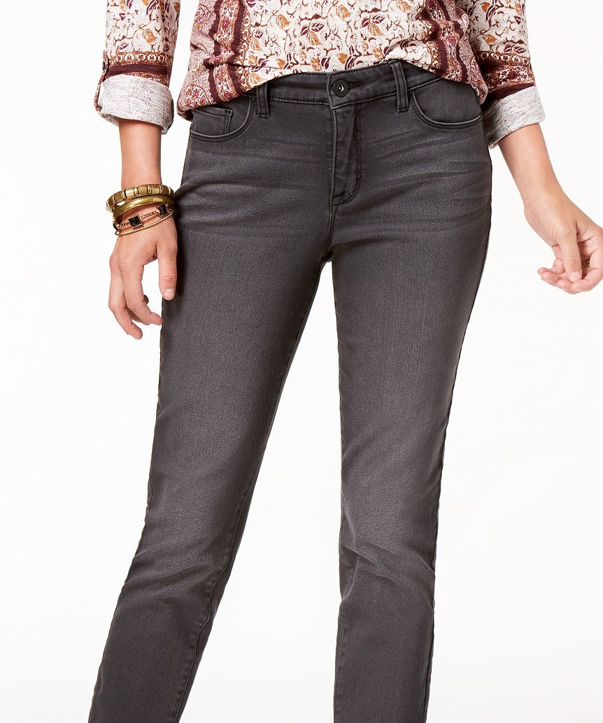 Calça jeans skinny feminina Style &amp; Co Curvy-Fit preta com manchas, tamanho 14