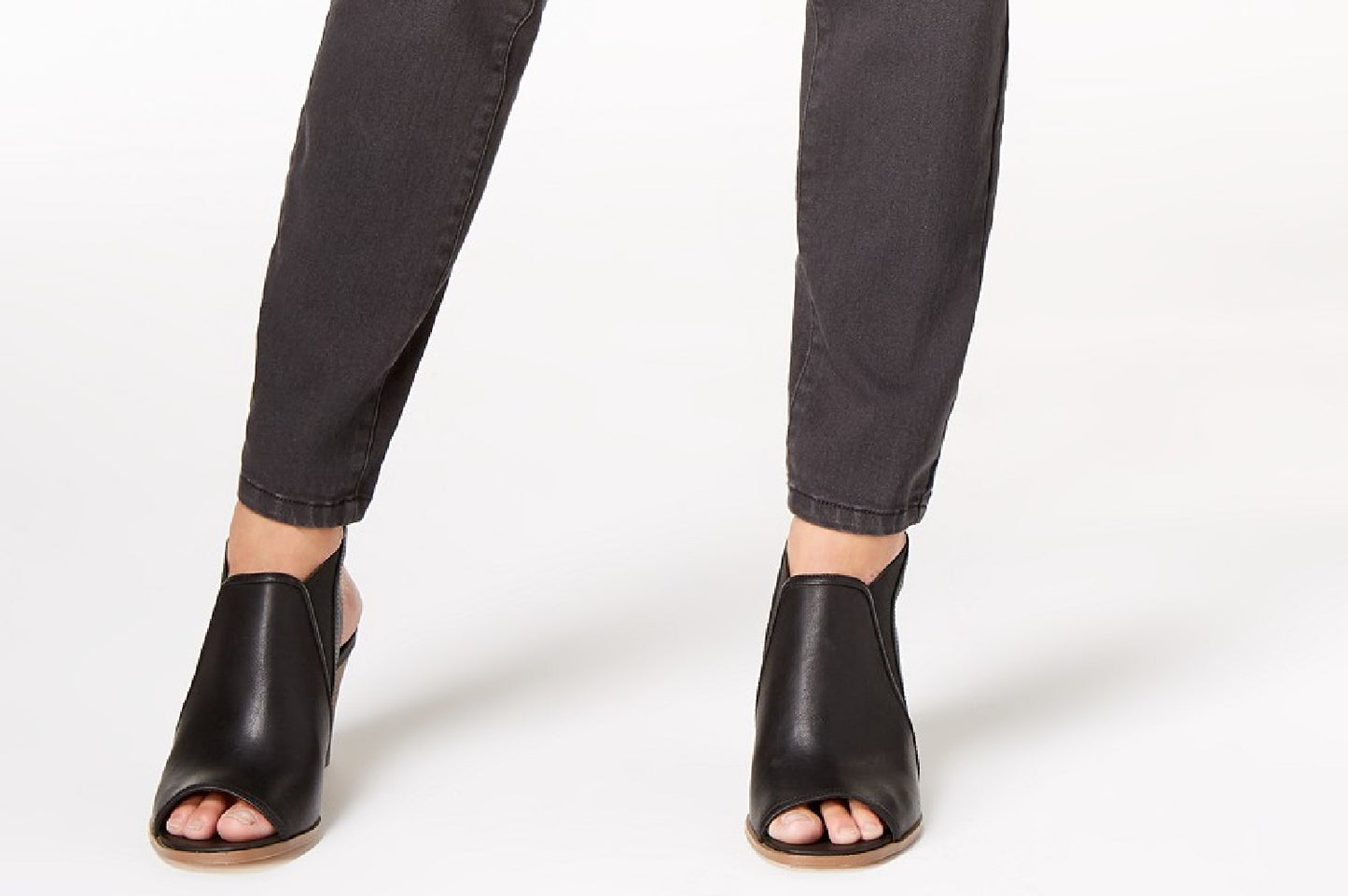 Calça jeans skinny feminina Style &amp; Co Curvy-Fit preta com manchas, tamanho 14