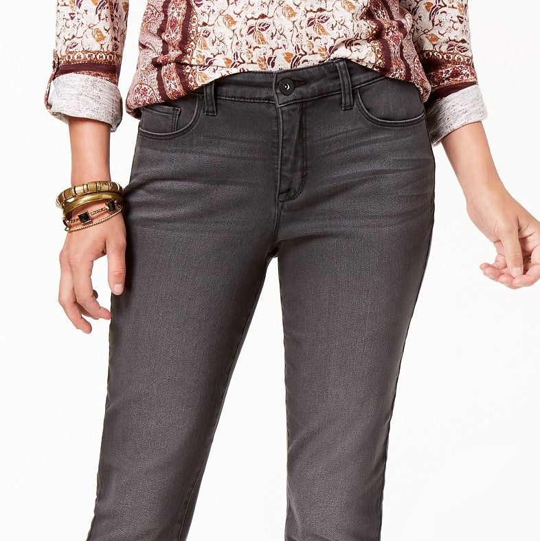 Calça jeans skinny feminina Style &amp; Co Curvy-Fit, preta, tamanho 8