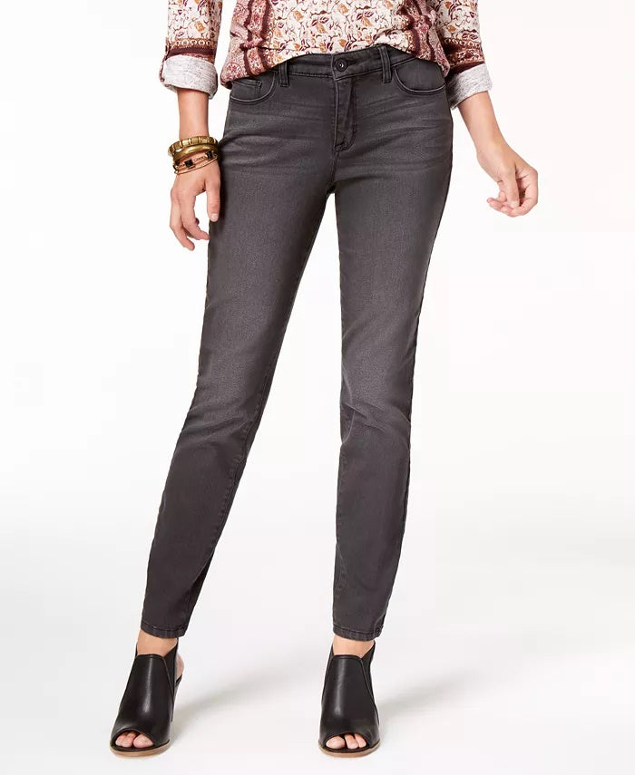 Calça jeans skinny feminina Style &amp; Co Curvy-Fit, preta, tamanho 2