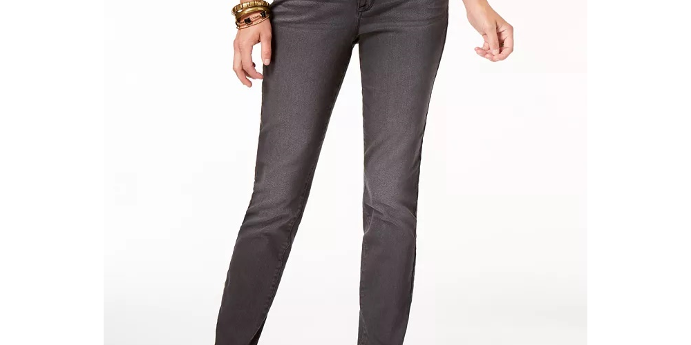 Calça jeans skinny feminina Style &amp; Co Curvy-Fit, preta, tamanho 2