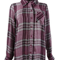 Camisa xadrez brilhante feminina Style &amp; Co vermelha tamanho pequeno