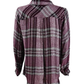 Camisa xadrez brilhante feminina Style &amp; Co vermelha tamanho pequeno