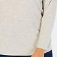 Blusa feminina de manga comprida e gola redonda, estilo &amp; co, marrom, tamanho médio
