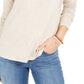 Blusa feminina de manga comprida e gola redonda Style &amp; Co, marrom, tamanho X-S
