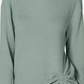 Blusa franzida feminina INC International Concepts, verde, tamanho extra grande