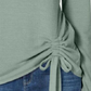 Blusa franzida feminina INC International Concepts, verde, tamanho extra grande