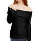 Suéter feminino de gola alta em chenille da INC International Concepts, preto, tamanho grande