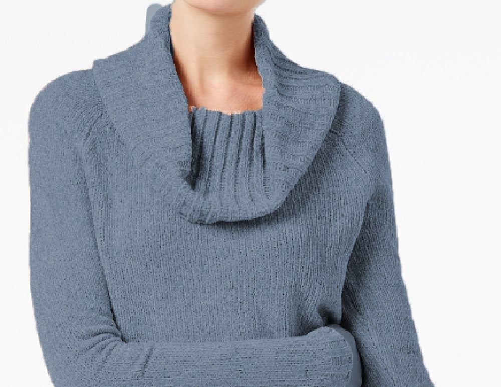 Suéter feminino de chenille com gola alta da INC International Concepts, azul, tamanho XX-G