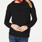 Suéter feminino de gola alta em chenille da INC International Concepts, preto, tamanho 2, extra grande
