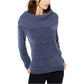 Suéter feminino de gola alta em chenille da INC International Concepts, azul, tamanho extragrande