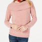 Suéter feminino de chenille com gola alta da INC International Concepts, rosa, tamanho grande
