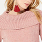 Suéter feminino de chenille com gola alta da INC International Concepts, rosa, tamanho grande