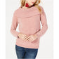 Suéter feminino de chenille com gola alta da INC International Concepts, rosa, tamanho grande