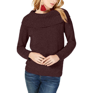 Suéter feminino de gola alta em chenille da INC International Concepts, tamanho grande, vermelho