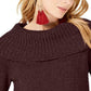 Suéter feminino de gola alta em chenille da INC International Concepts, tamanho grande, vermelho