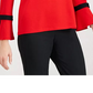 Top de crepe feminino Charter Club com mangas amarradas, vermelho, tamanho médio