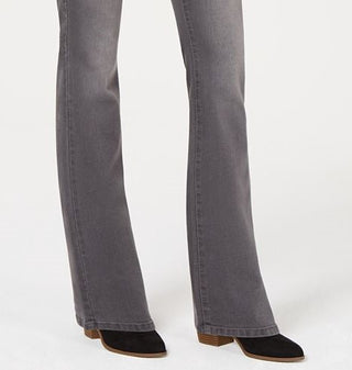 Calça jeans feminina estilo curvy-fit bootcut cinza tamanho 6 da Style &amp; Co.