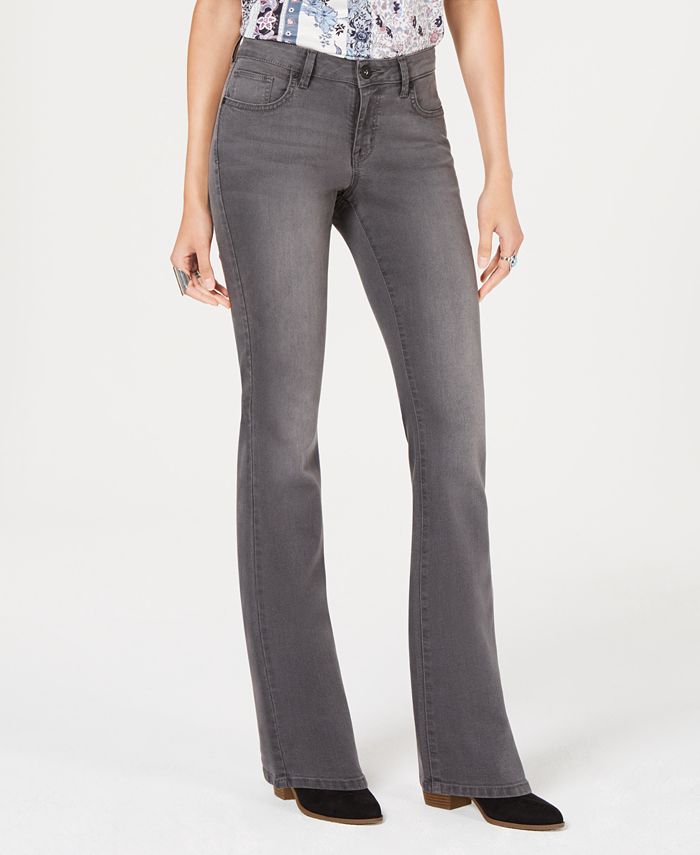 Calça jeans feminina estilo curvy-fit bootcut cinza tamanho 4 da Style &amp; Co