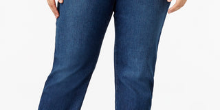 Style &amp; Co Controle Feminino Reto - Plus - 22W Azul Tamanho 22W