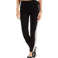 Calça feminina Petite com acabamento em lantejoulas e ponte pull-on, preta, tamanho 2, da INC International Concepts