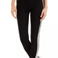 Calça feminina Petite com acabamento em lantejoulas e ponte pull-on, preta, tamanho 2, da INC International Concepts
