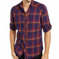 Camisa xadrez masculina Marc da INC International Concepts, roxa, tamanho grande