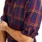 Camisa xadrez masculina Marc da INC International Concepts, roxa, tamanho grande