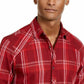 Camisa xadrez masculina Marc da INC International Concepts vermelha tamanho grande