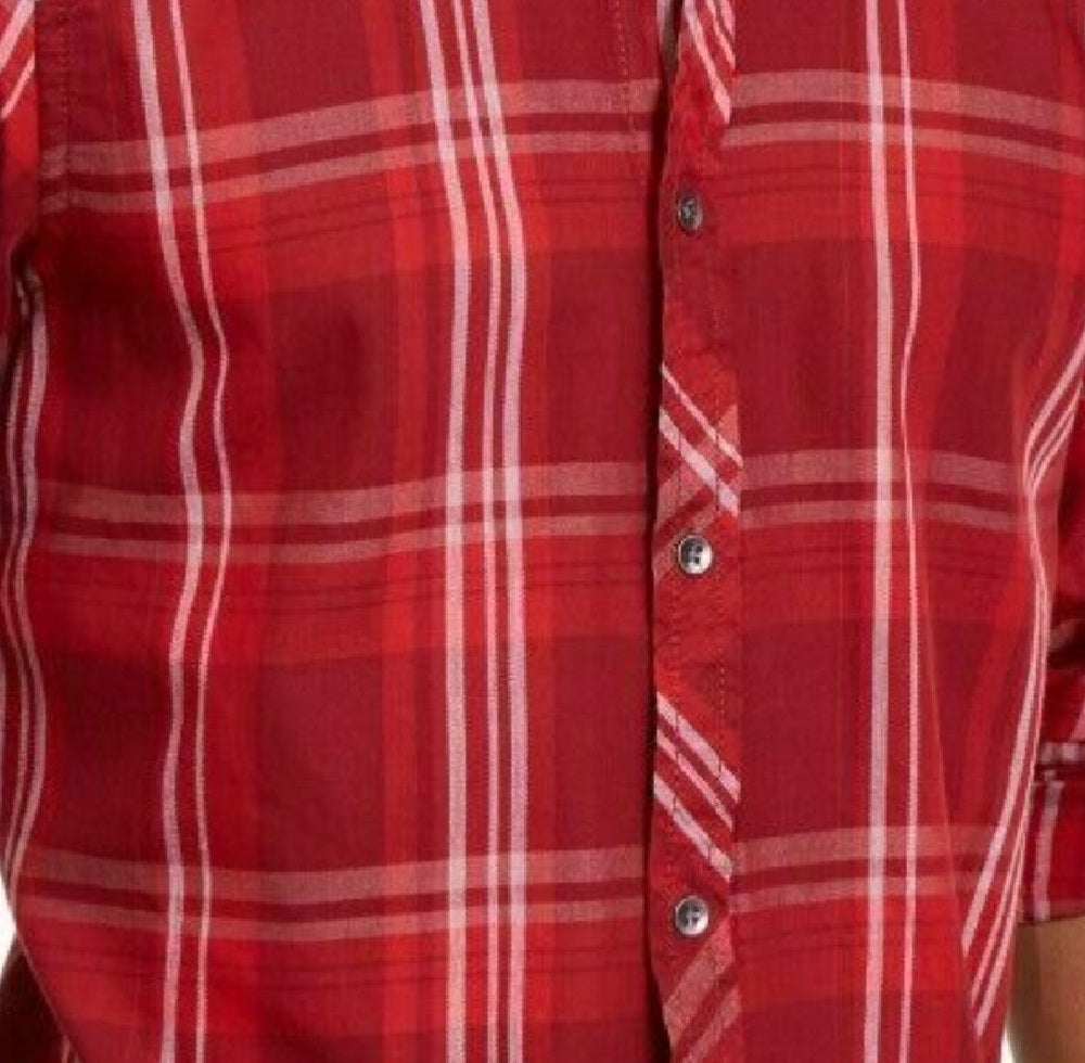 Camisa xadrez masculina Marc da INC International Concepts vermelha tamanho grande