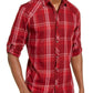 Camisa xadrez masculina Marc da INC International Concepts vermelha, tamanho médio