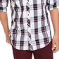 Camisa xadrez masculina Marc da INC International Concepts vermelha tamanho pequeno