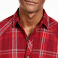Camisa xadrez masculina Marc da INC International Concepts vermelha tamanho 2 extra grande