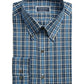 Camisas sociais masculinas Club Room, corte regular, gola abotoada, azul-marinho, tamanho 17-34-35