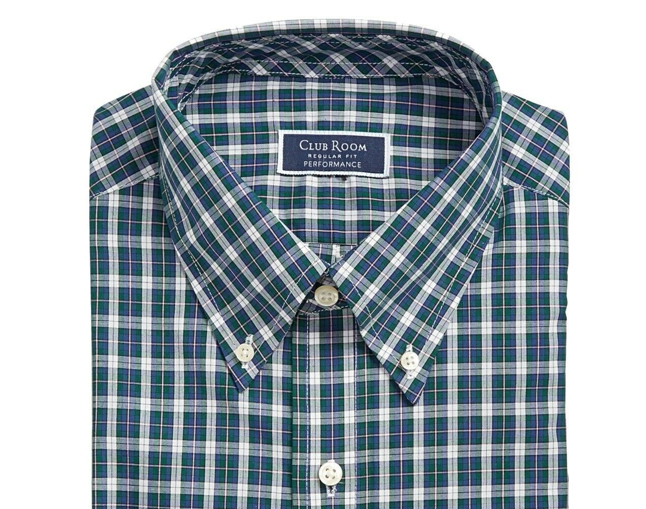 Conjunto masculino plus size Charter Club, camiseta e calça floral, verde, tamanho 17-34-35