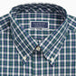 Camisa social masculina Club Room, corte regular, estampa xadrez, verde, tamanho 18x34x35